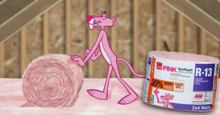 Blown-in insulation installation