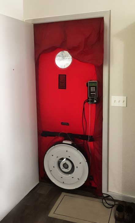 Blower door test in Brooklyn, NY